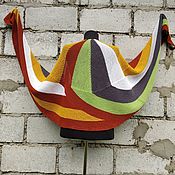 Аксессуары handmade. Livemaster - original item Knitted Shawl 100% Wool Colored Long Scarf. Handmade.