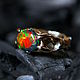 Ring 'Vesuvius' with black opal. Rings. MJ. Online shopping on My Livemaster.  Фото №2