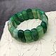 Bracelet natural green agate with a cut. Bead bracelet. naturalkavni. My Livemaster. Фото №4