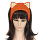 Headband with Fox ears, knitted for red hair, Bandage, Orenburg,  Фото №1