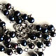 long necklace with pendant beads, black pearls. Necklace. Jewelry by Olga Orlova. Online shopping on My Livemaster.  Фото №2