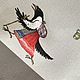 Полотенце Сороки на сером по мотивам иллюстраций Ю. Васнецова. Полотенца. Васнецовский УХТЫМ. От внучек художника. Интернет-магазин Ярмарка Мастеров.  Фото №2