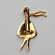 Vintage Goldtone Metal & Enamel Ballerina Dancer Lapel Pin. Vintage brooches. Bijoudelice. Online shopping on My Livemaster.  Фото №2