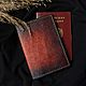 Красная обложка на паспорт из натуральной кожи, Обложка на паспорт, Красноярск,  Фото №1