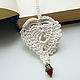 Order Bookmark for books Knitted heart beige. BarminaStudio (Marina)/Crochet (barmar). Livemaster. . Gifts for March 8 Фото №3