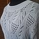 Джемпер ажурный вискоза. Джемперы. Мастерская K. WooD_KnitweaR. Интернет-магазин Ярмарка Мастеров.  Фото №2