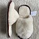 Order Homemade fur slippers made of IKEA sheep wool. Warm gift. Livemaster. . Slippers Фото №3