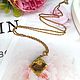 Винтаж: Винтажный локет от Monet на цепи от Avon. Американский винтаж. Колье винтажные. Вне времени. Ярмарка Мастеров.  Фото №5