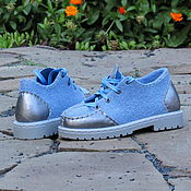 Обувь ручной работы handmade. Livemaster - original item shoes: Felted shoes Blue. Handmade.