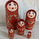 Матрёшка с Мезенской росписью. Ручная роспись. Мезень. Матрешки. Albina-ustyugova-rospis-po-derevu-. Ярмарка Мастеров.  Фото №4