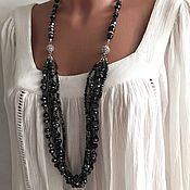 Украшения handmade. Livemaster - original item Long beads, multi-row beads, decoration for any clothing. stylish. Handmade.