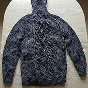 Одежда handmade. Livemaster - original item Wool grey sweater. Handmade.