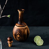 Посуда handmade. Livemaster - original item Wooden decanter made of Siberian cedar GR3. Handmade.