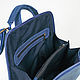 Рюкзак-сумка на плечо женская - синий. Рюкзаки. The Nord Side. Ярмарка Мастеров.  Фото №6
