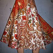Одежда handmade. Livemaster - original item Skirt Maxi pavlogoradsky shawls 1 (cotton). Handmade.