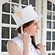 Order Straw wedding hat with veil. Exclusive HATS. LANA ANISIMOVA.. Livemaster. . Hats1 Фото №3