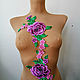 Embroidery, applique. Purple peonies. Embroidery accessories. MMonro (MMonro). Online shopping on My Livemaster.  Фото №2