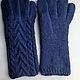 Knitted gloves 2173S, blue. Gloves. HOBBIMANIYA. My Livemaster. Фото №6