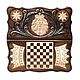 Backgammon carved 'Tsar 1' Art. .094, Backgammon and checkers, Moscow,  Фото №1