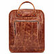 Leather backpack-bag 'Michael' (red antique), Backpacks, St. Petersburg,  Фото №1