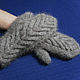 Women's knitted mittens 'Irish tail', Mittens, Klin,  Фото №1
