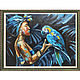 Paintings African girl and parrot 'Chocolate lady'. Pictures. Art-terapiya Iriny Churinoj (irina-churina). Ярмарка Мастеров.  Фото №4