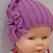 Одежда детская handmade. Livemaster - original item Knitted hat for a baby 6-12 months old. Handmade.