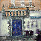 Painting A LONXA (cafe, Europe, beige, blue, purple, green), Pictures, St. Petersburg,  Фото №1