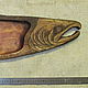 Кижуч - деревянное резное  блюдо в подарок рыбаку. Тарелки. Ustianin. Ярмарка Мастеров.  Фото №6