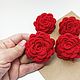 Hair clips and hair bands: Jewelry Elastic band for hair flowers roses. Hairpins and elastic bands for hair. Knit for you (Irina). Online shopping on My Livemaster.  Фото №2