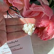 Брошь-игла «Small Bouquet“ фарфор, золото Фурнитура бижутерная