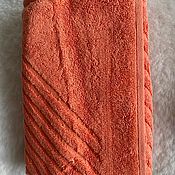 Для дома и интерьера handmade. Livemaster - original item Tangerine terry mat 50h70 for feet. Handmade.