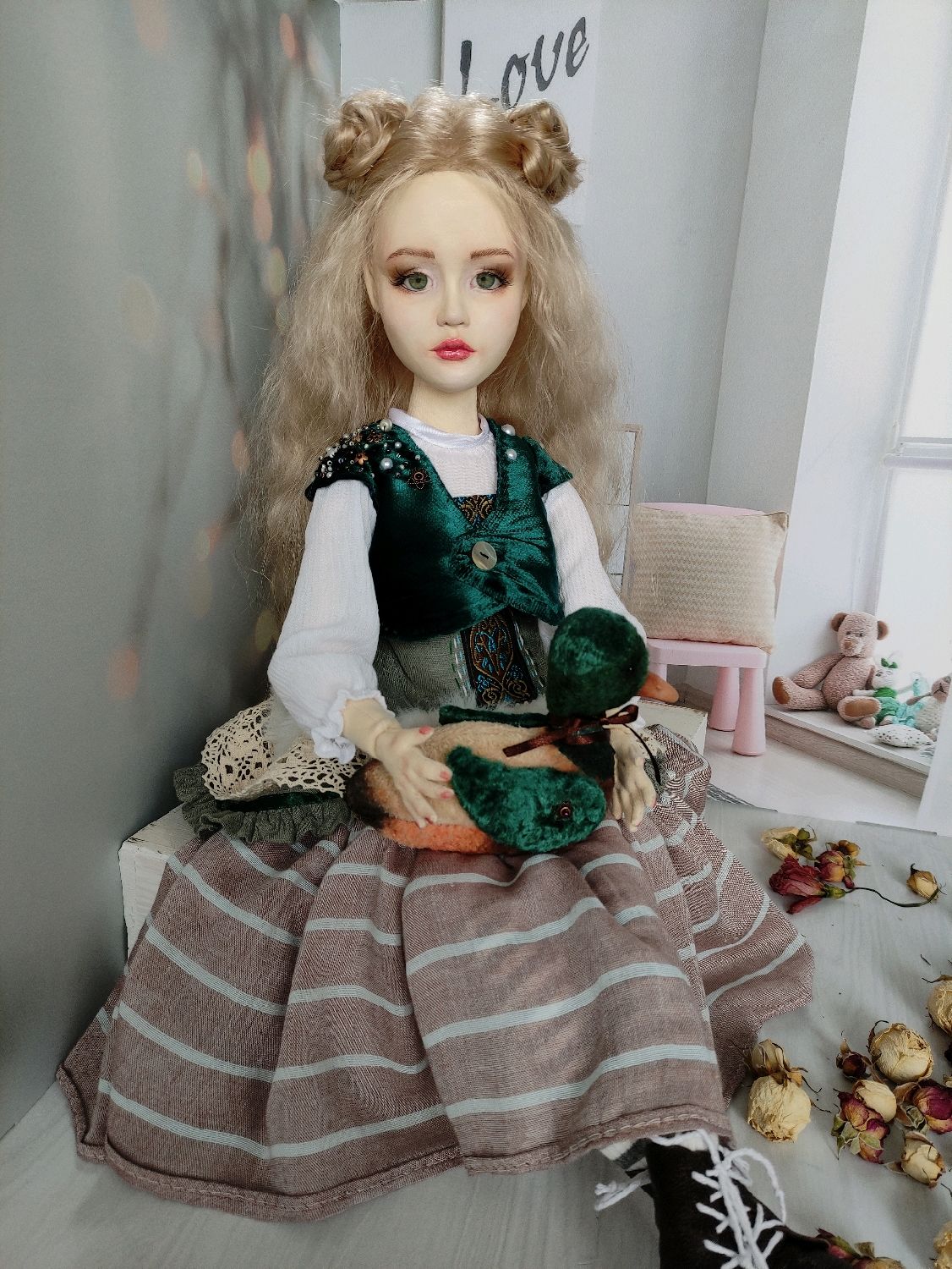 Выкройка текстильной шарнирной куклы