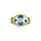 Gold plated silver sky blue topaz ring (RCOV12x10). Rings. IRStudio. My Livemaster. Фото №4