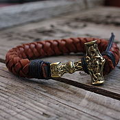 Украшения handmade. Livemaster - original item Scandinavian bracelet with Thor`s Hammer. Handmade.