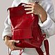 Кожаный рюкзак TOLEDO Красный лак