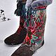 Order Felt boots 'Russian festivities'. wool gifts. Livemaster. . Felt boots Фото №3
