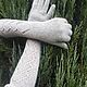 Перчатки вязаные из альпаки и мериноса. Перчатки. TEPLOUYTNO. Интернет-магазин Ярмарка Мастеров.  Фото №2