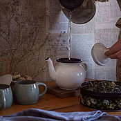 Винтаж handmade. Livemaster - original item Vintage teapots: A set of a kettle and a jar. Enamelled.. Handmade.
