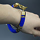 Harness bracelet knitted beaded Greek pattern blue. Bead bracelet. KOTiYA. My Livemaster. Фото №6