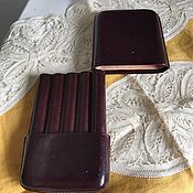 Винтаж handmade. Livemaster - original item Genuine leather cigarette case, Italy. Handmade.