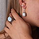 Earrings 'LARIMAR' minimalism, mint earrings, 925 silver, Pendants, Moscow,  Фото №1