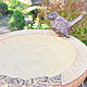 Drinking bowl for birds Naturel made of concrete garden decor. Bird feeders. Decor concrete Azov Garden. My Livemaster. Фото №5
