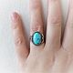 Ring 'Shelbia' - turquoise, silver 925. Rings. masterskai. My Livemaster. Фото №6