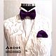 Бабочка-галстук. Фиолетовый галстук. Бабочки. ASCOT Accessories. Интернет-магазин Ярмарка Мастеров.  Фото №2