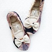 Обувь ручной работы handmade. Livemaster - original item Балетки "ближе к природе" ,женские ,тряпичные тапочки. Handmade.