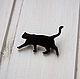 Кошка черная из акрилового пластика (плексигласа). Брошь-игла. Алия   goodgoodsshop. Интернет-магазин Ярмарка Мастеров.  Фото №2