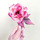 Rose silk brooch ' Barbara'. Brooch made of silk, Brooches, Rostov-on-Don,  Фото №1