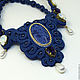 Order Soutache necklace with dumortierite ' Midnight'. Soutazhe tale. Livemaster. . Necklace Фото №3