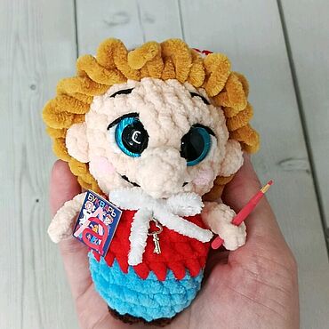 Куклы и игрушки ручной работы. Ярмарка Мастеров - ручная работа Деревянный мальчик Буратино вязаная игрушка брелок. Handmade.